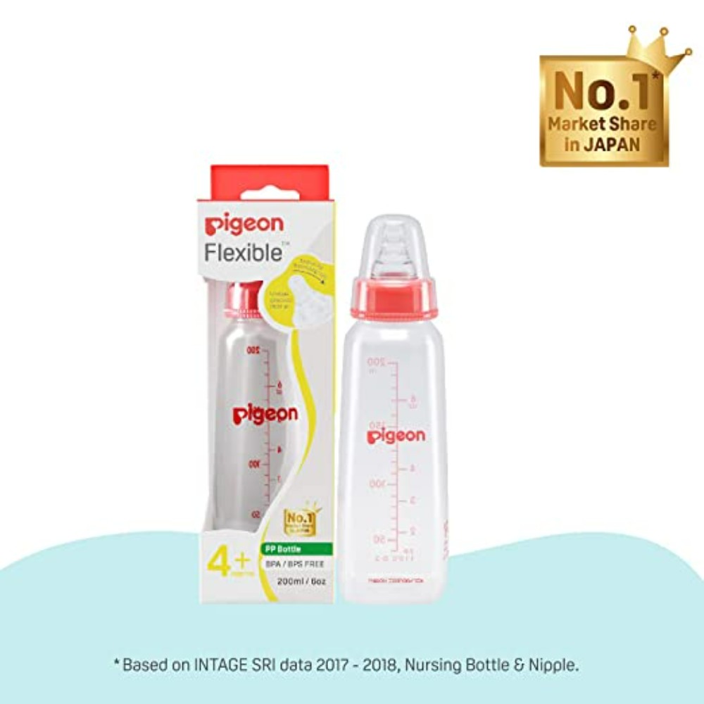 Pigeon PP Bottle 4+ month, Red, 200ml