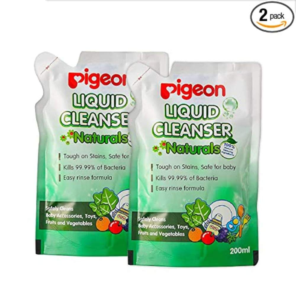 Pigeon Liquid Cleanser Naturals Refill, 200ml(2 Pack)