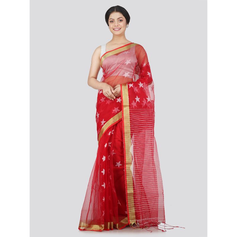 Pinkloom Women's Silk Saree With Unstitched Blouse Piece