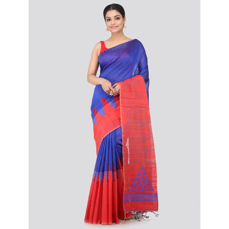 Pinkloom Women's Matka Silk Saree With Unstitched Blouse Piece