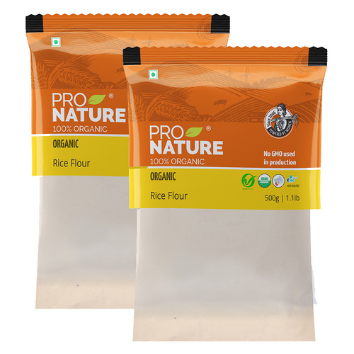 Pro Nature 100% Organic Rice Flour, 500g (Pack of 2)