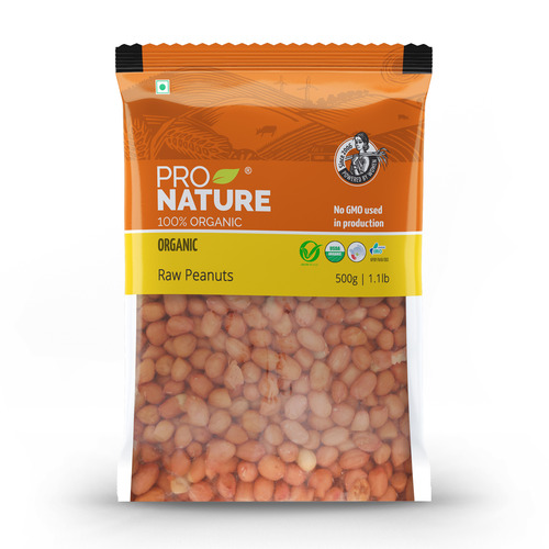 Pro Nature 100% Organic Raw Peanuts, 500g