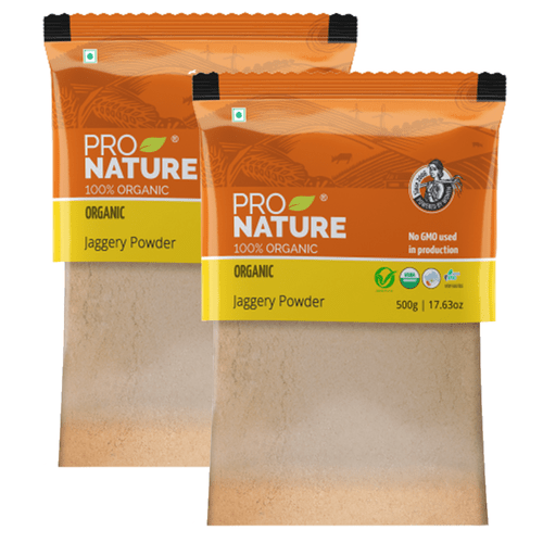 Pro Nature 100% Organic Jaggery Powder, 500g (Pack of 2)