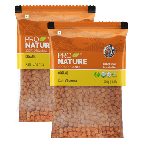 Pro Nature 100% Organic Kala Channa, 500g (Pack of 2)