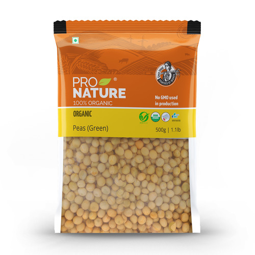 Pro Nature 100% Organic Peas (Green), 500g