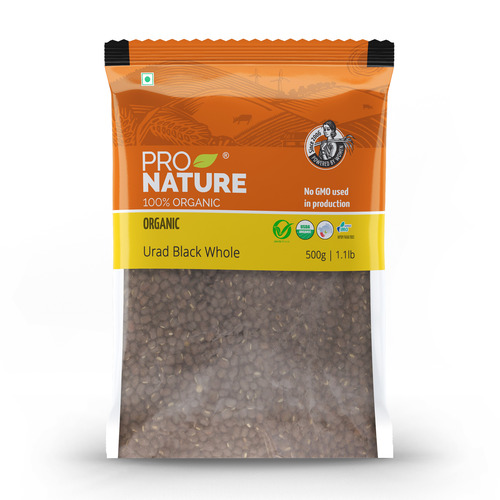 Pro Nature 100% Organic Urad Black Whole, 500g