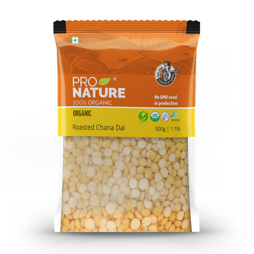 Pro Nature 100% Organic Roasted Channa Dal, 500g