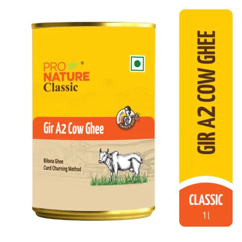 Pro Nature Classic Gir Cow Ghee (A-2, Bilona), 1 Litre