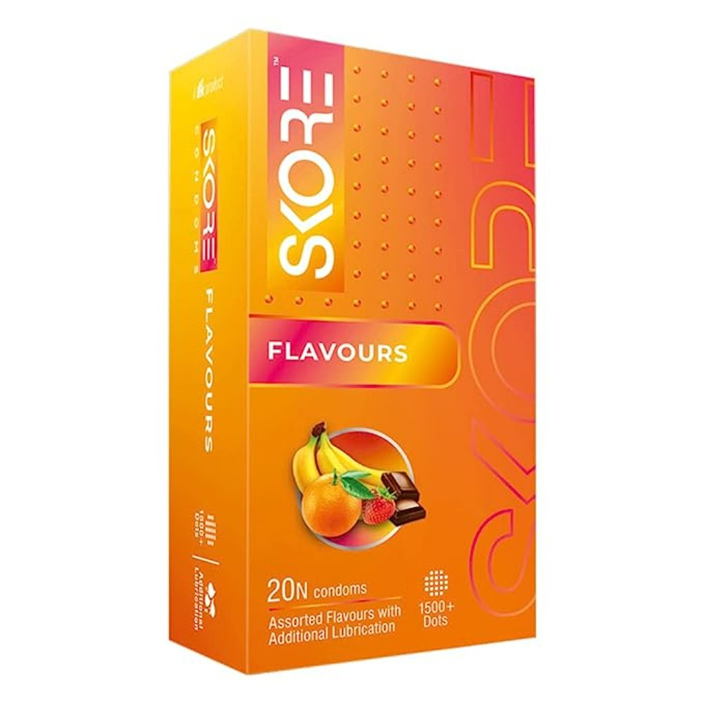 Skore Condoms - 20 Count (Flavours Lubricated)