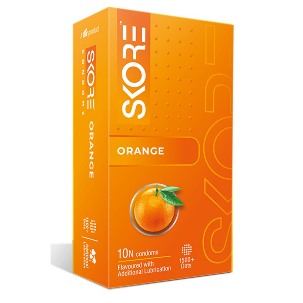 Skore Orange condoms 10s (Pack of 8)