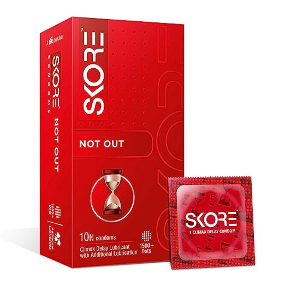 Skore Climax Delay Condoms (Not Out) 10N (Pack of 4)