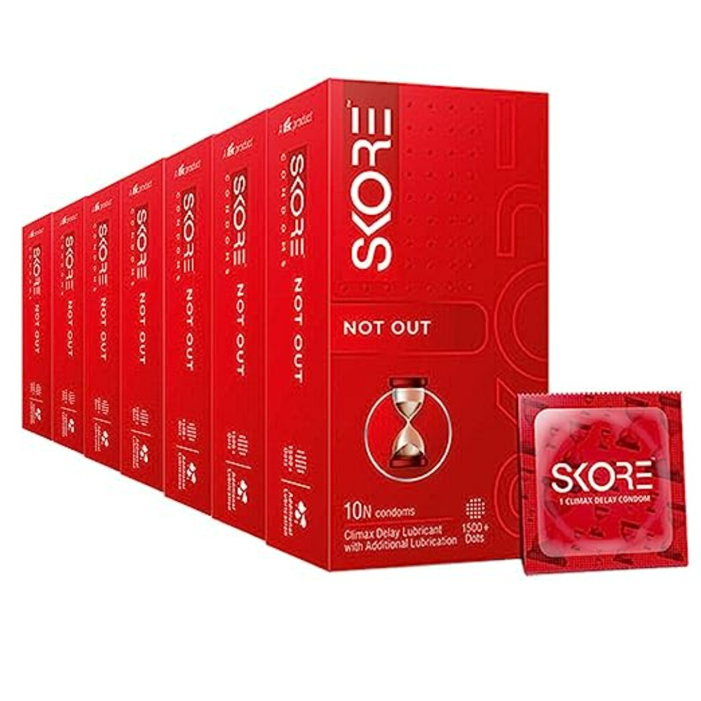 Skore Climax Delay Condoms (Not Out) 10N (Pack of 7)