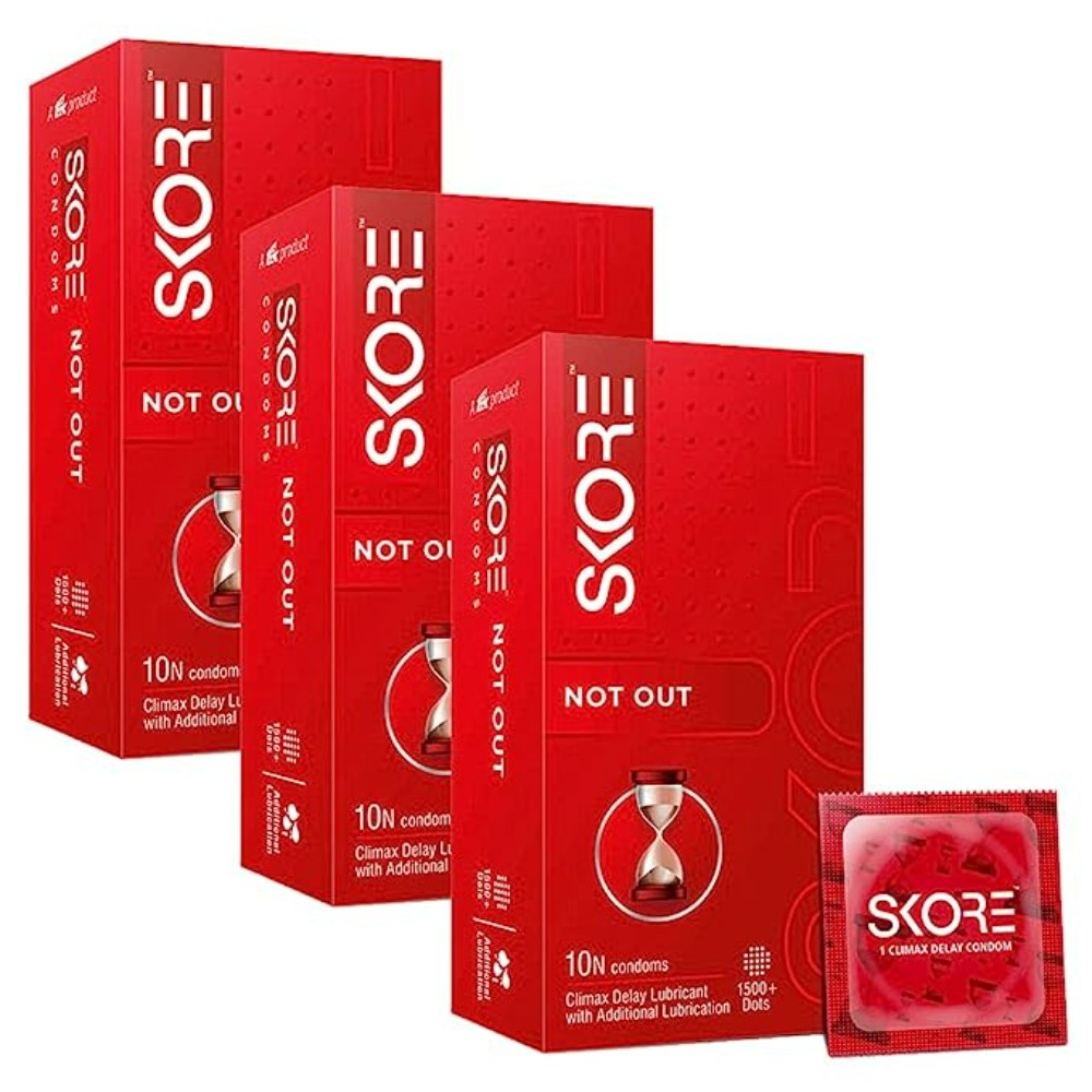 Skore Climax Delay Condoms (Not Out) 10N (Pack of 3)