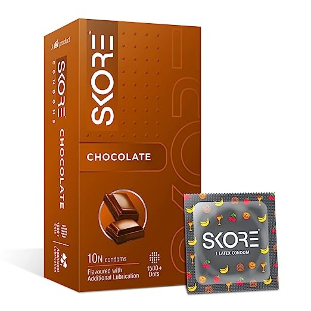 Skore Dotted Flavour Condoms (Chocolate) 10s (Pack of 6)