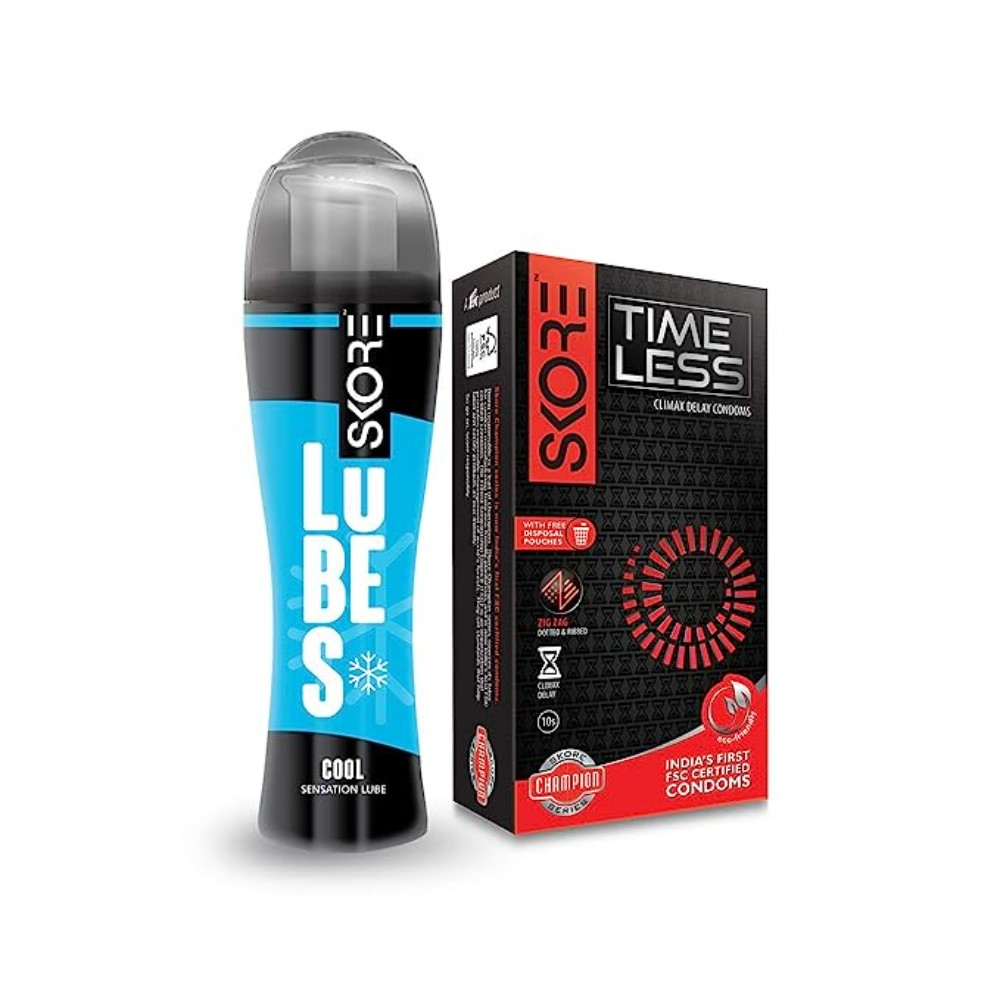 Skore Timeless Condoms 10s and Cool Lubes 50 ml