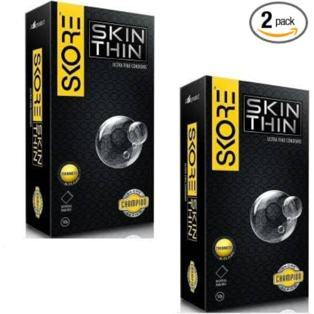 Skore Ultra Fine Condoms (Skin Thin) 10N (Pack of 2)