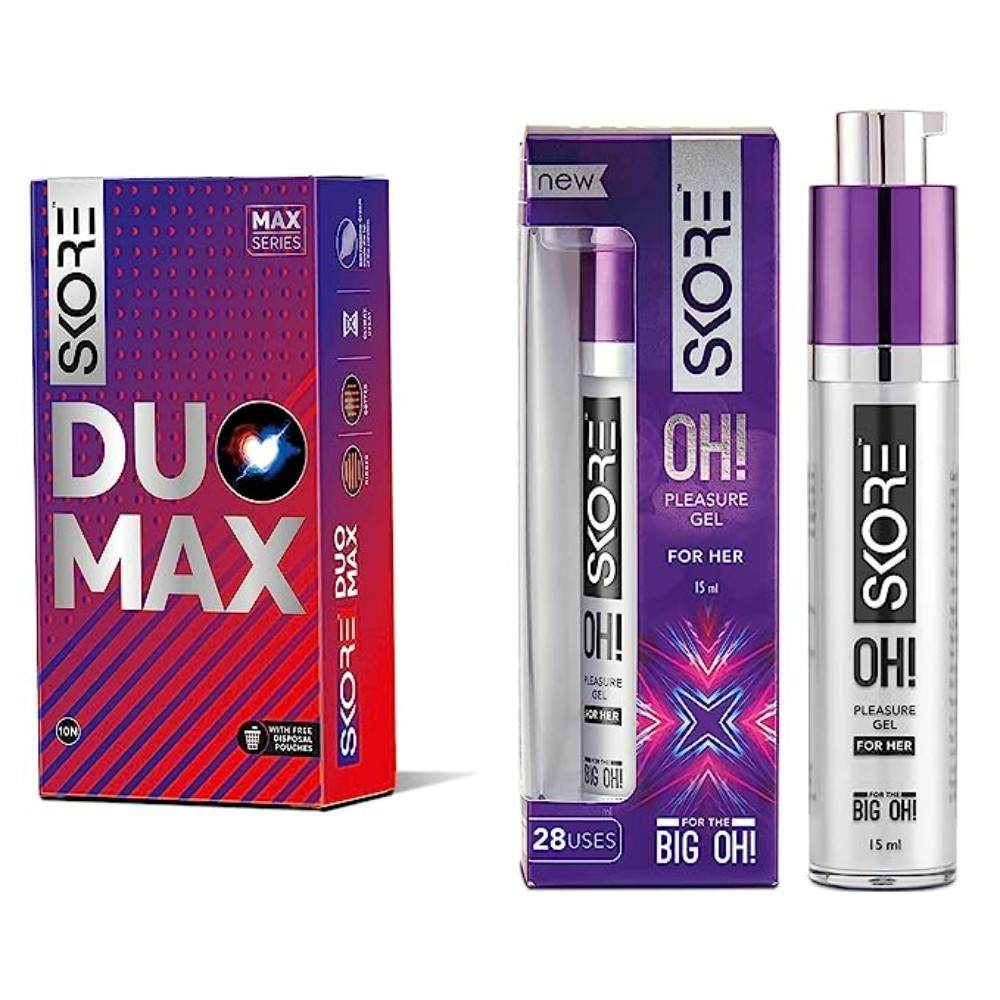 Skore Oh!Gel, 15ml and Duo Max Condom 10s