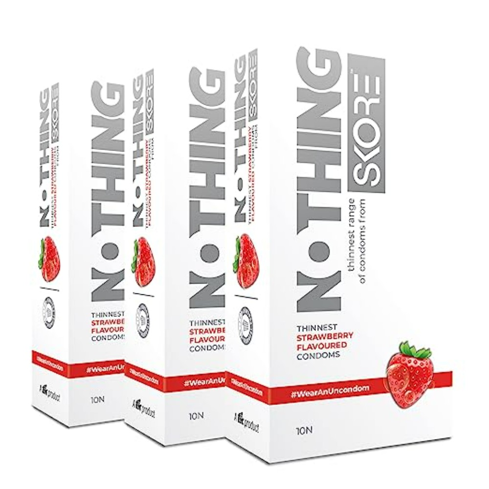 Skore Nothing 10s, Strawberry flavoured (Pack of 3)