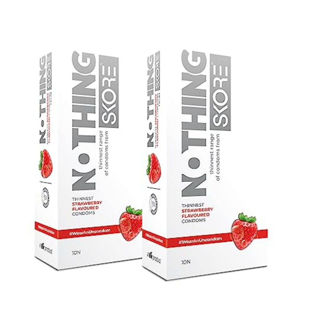Skore Nothing 10s, Strawberry flavoured (Pack of 2)
