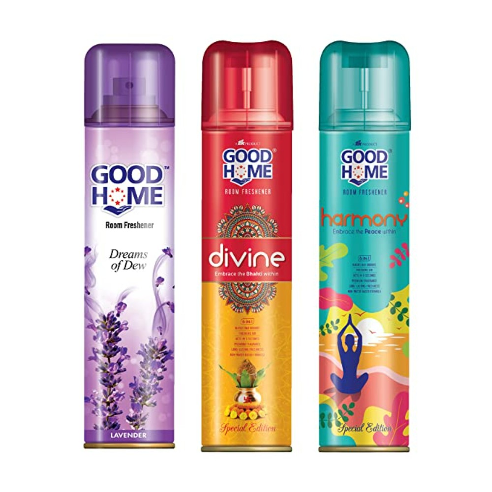 Good Home Room Fresheners Dreams of Dew Lavender and Divine and Harmony (Pack of 3)