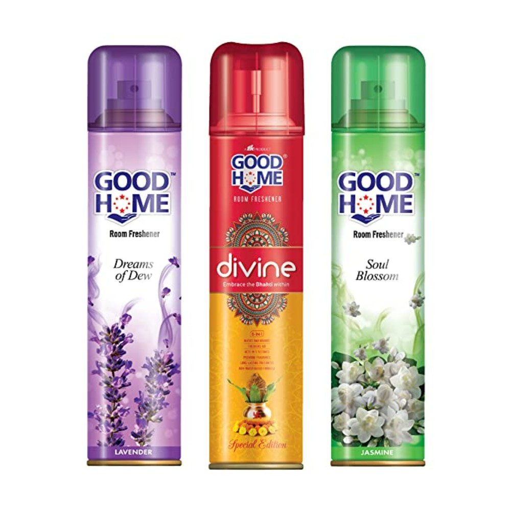 Good Home Room Fresheners Dreams of Dew Lavender and Divine and Soul Blossom Jasmine (Pack of 3)