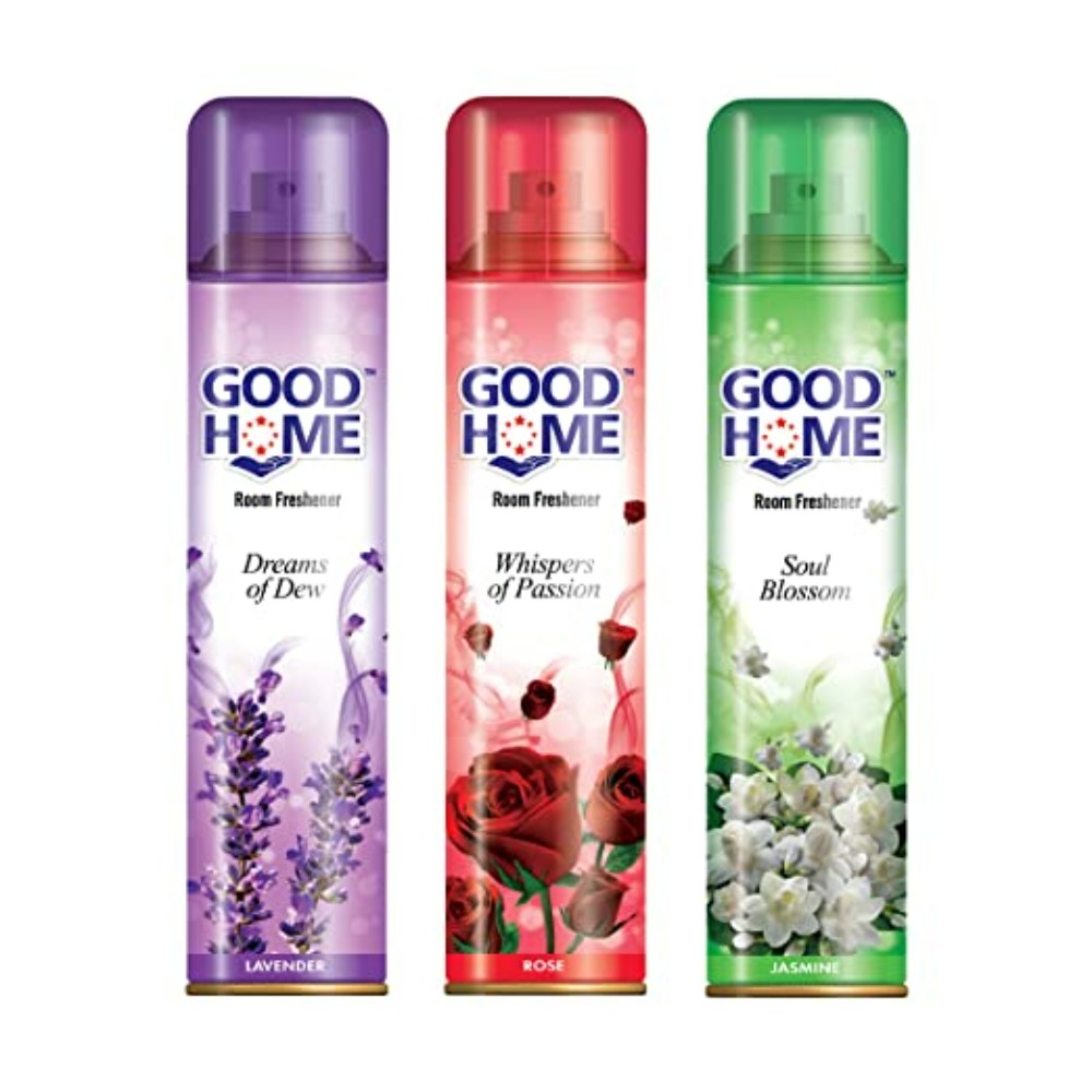 Good Home Room Fresheners Dreams of Dew Lavender and Whispers of Passion Rose and Soul Blossom Jasmine (Pack of 3)