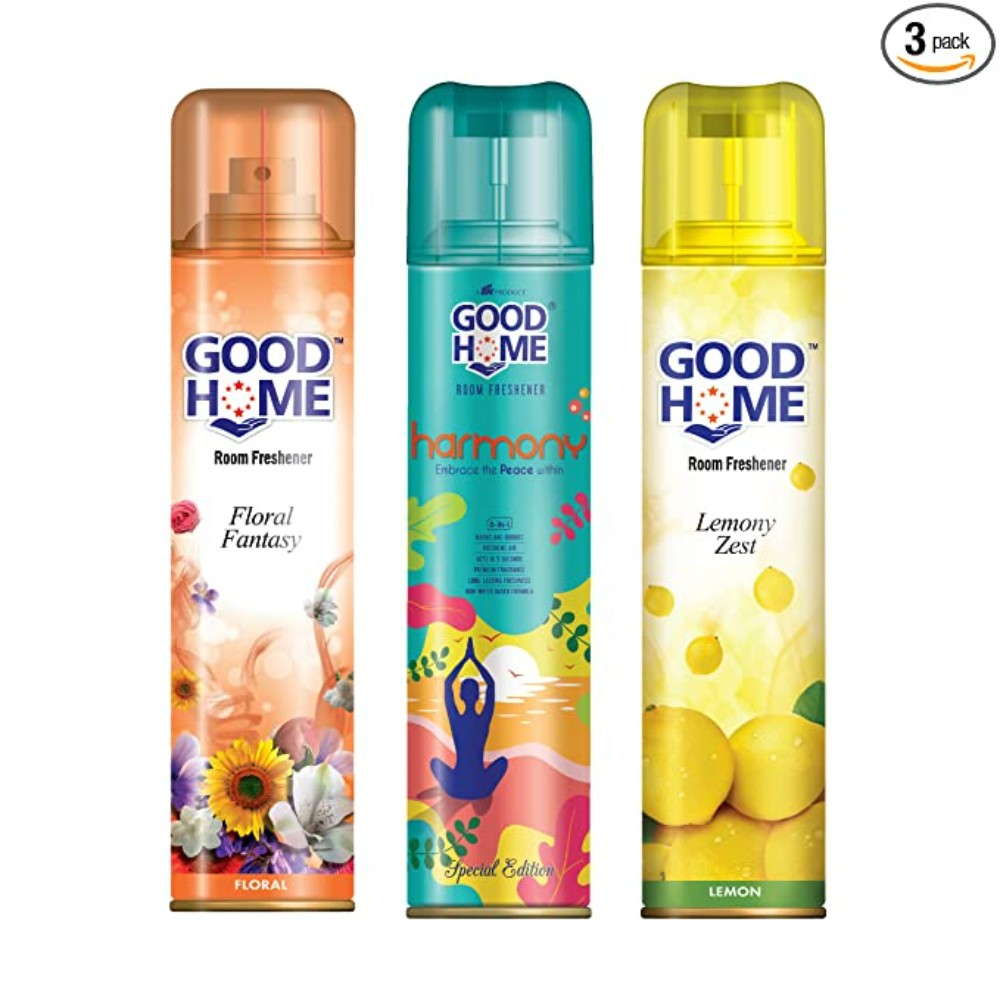 Good Home Room Fresheners Floral Fantasy Floral and Harmony and Lemony Zest Lemon (Pack of 3)