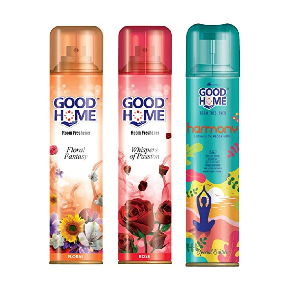 Good Home Room Fresheners Floral Fantasy Floral and Whispers of Passion Rose and Harmony (Pack of 3)