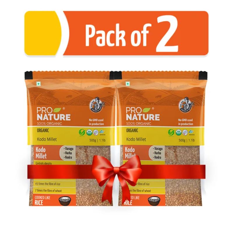 Pro Nature 100% Organic Kodo Millet, Varagu 500g (Pack of 2)