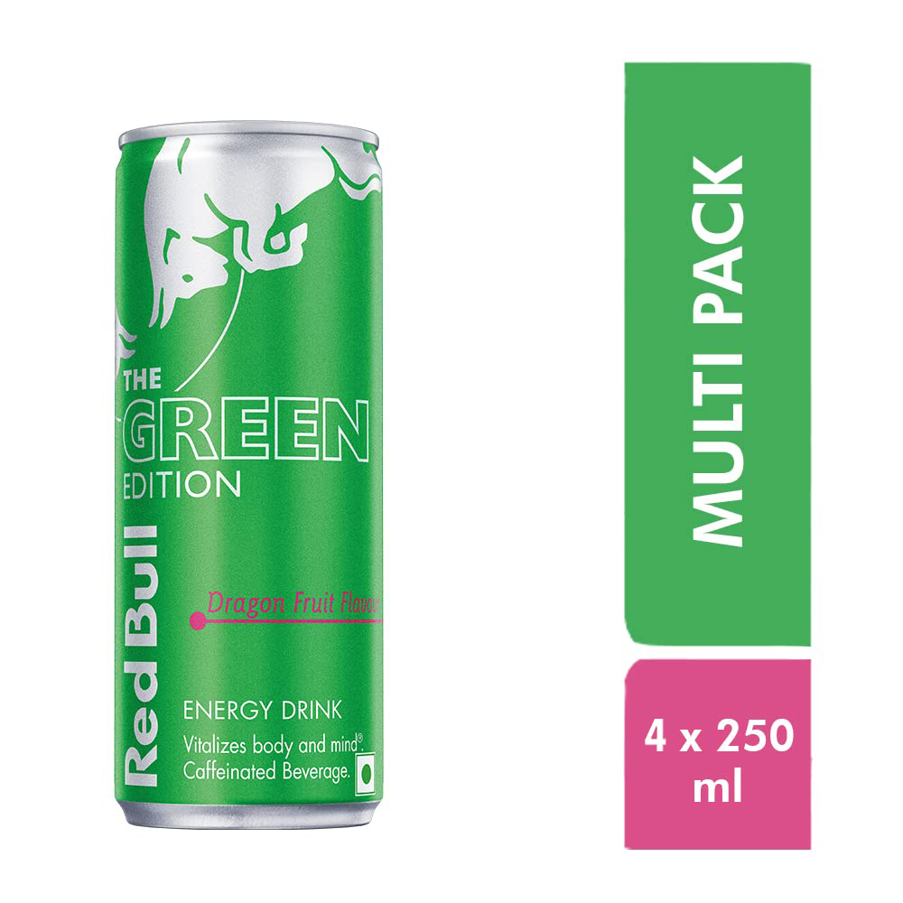 Red Bull Energy Drink, The Green Edition, 250 ml  4 Pack)