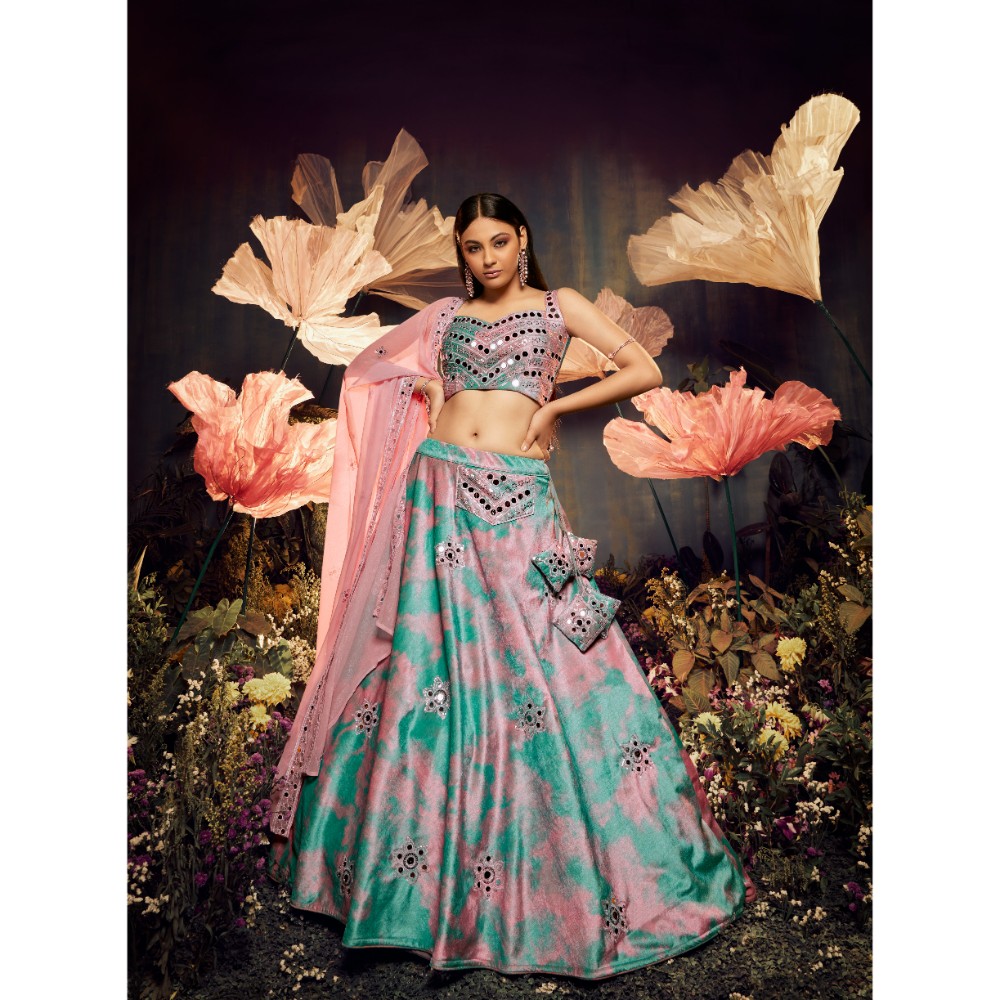 Bridesmaid Sequins Embroidered With Stitched Lehenga Choli With Dupatta