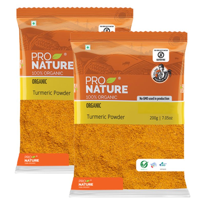 Pro Nature 100% Organic Turmeric Powder, 200g (Pack of 2)