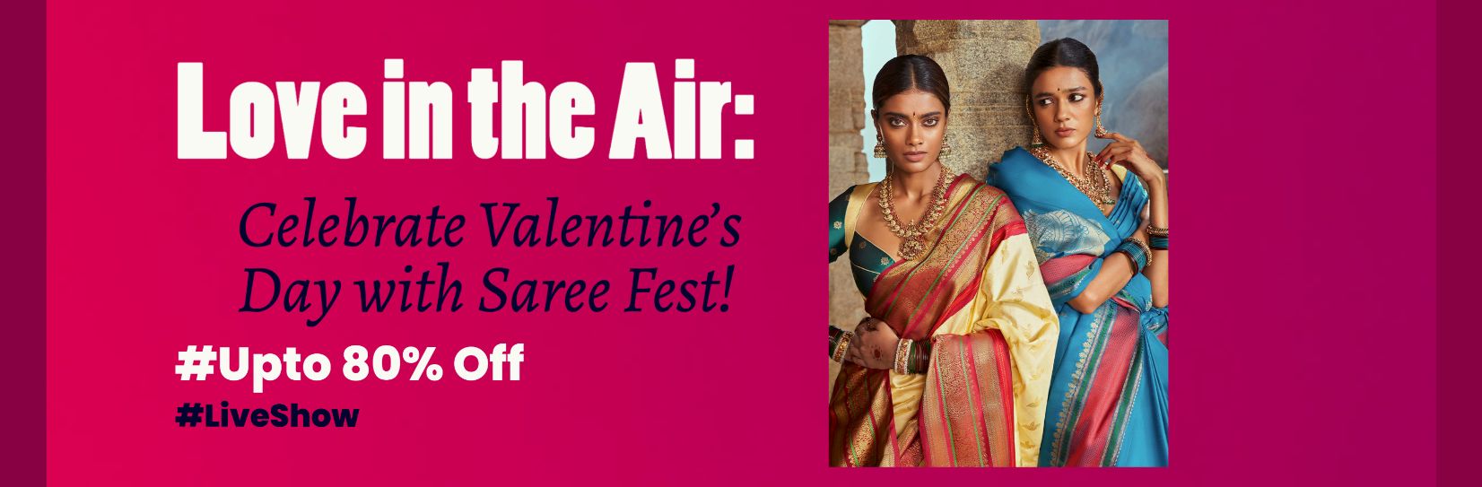 Livebox India Saree Valentine's Day sale